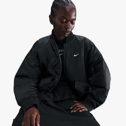 Nike Sportswear Therma-fit Reversible Kadın Siyah Bomber Ceket