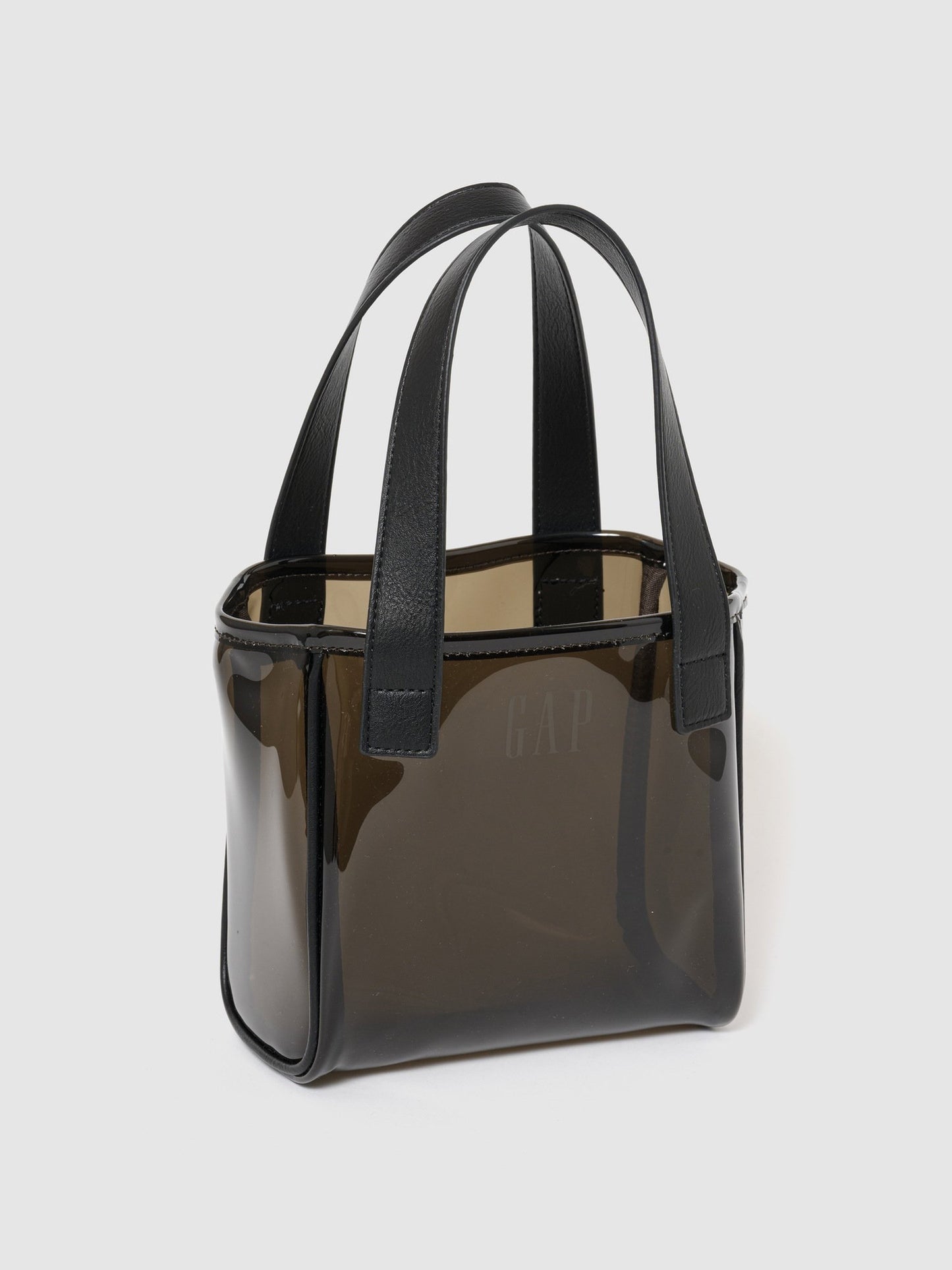 Kahverengi Jelly Logo Mini Tote Çanta