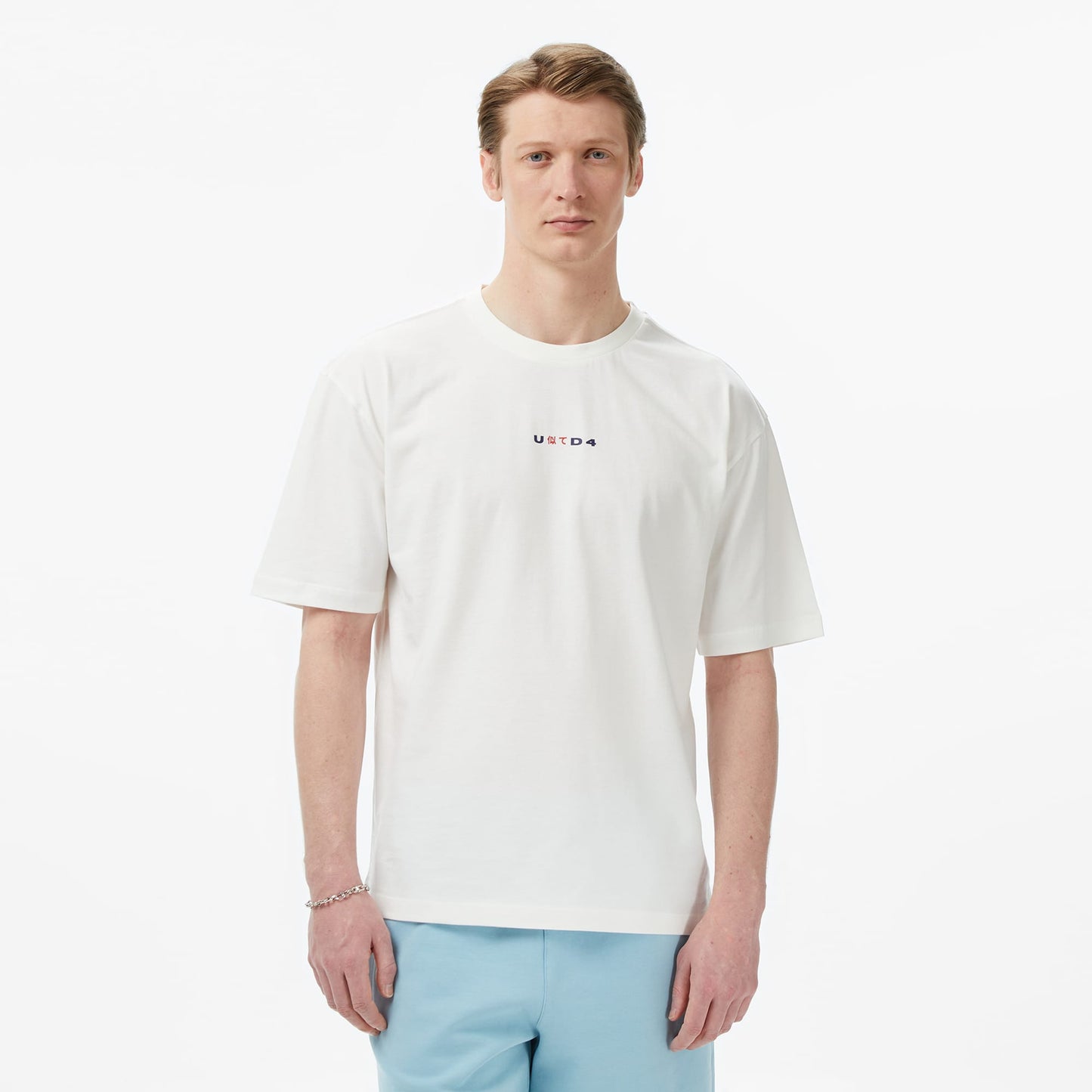 United4 Regular Fit Erkek Bej T-shirt