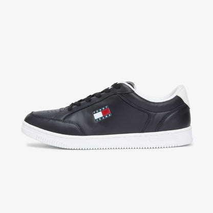 Tommy Hilfiger Cupsole Deri Erkek Siyah Spor Ayakkabı