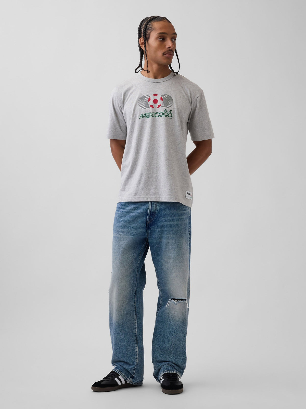 Gri Fifa World Cup™ Klasikleri Relaxed Grafik T-shirt