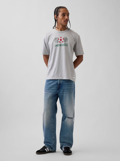 Gri Fifa World Cup™ Klasikleri Relaxed Grafik T-shirt