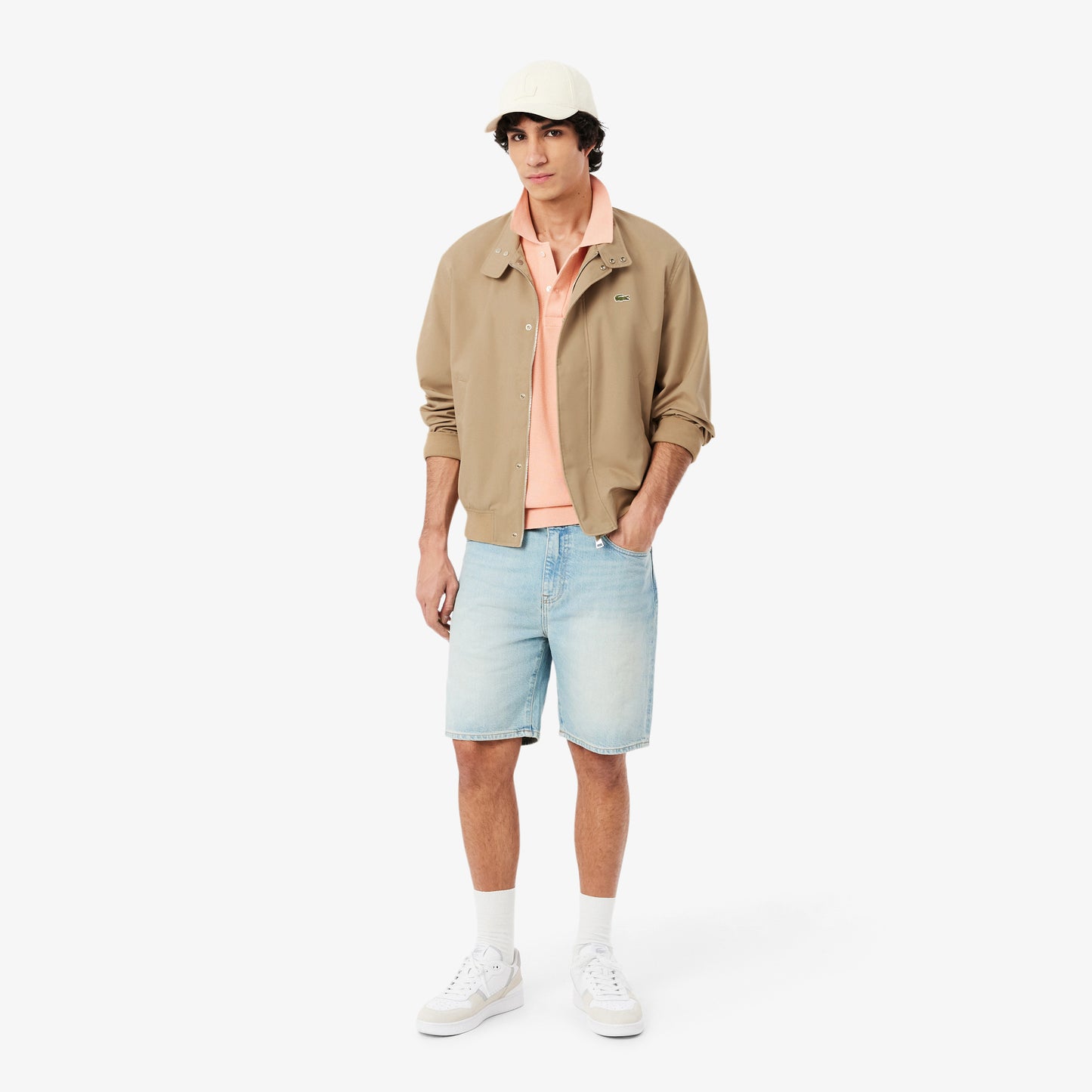 Lacoste Erkek Dik Yaka Bej Ceket