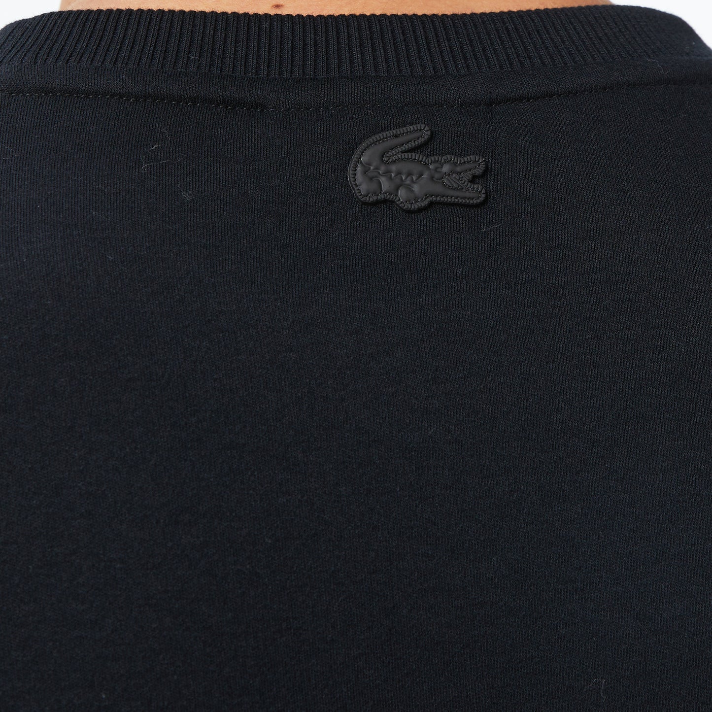 Lacoste Loose Fit Bisiklet Yaka Baskılı Erkek Siyah T-shirt