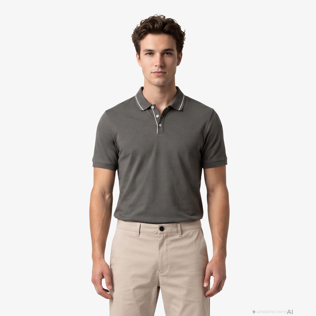 Armani Exchange Erkek Gri Polo
