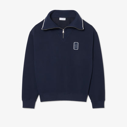 Lacoste Erkek Loose Fit Yarım Fermuarlı Lacivert Sweatshirt