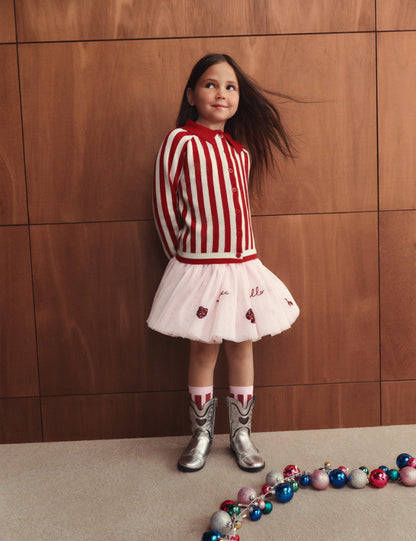 Candy Cane Çocuk Hırkası (1–8 Yaş)