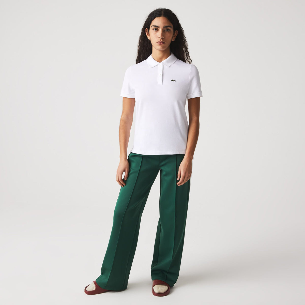 Lacoste Kadın Regular Fit Beyaz Polo