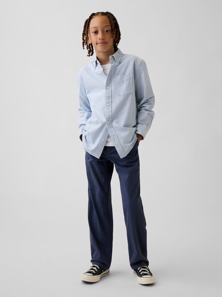 Yeşil Modern Relaxed Straight Khaki Pantolon