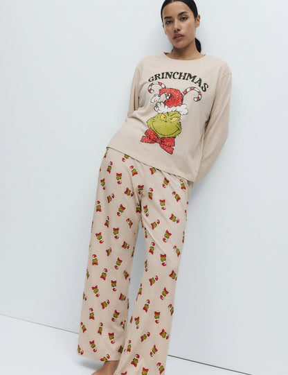 Saf Pamuklu Grinch™ Pijama Takımı