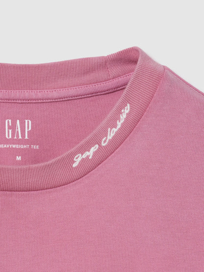 Pembe Heavyweight Gap Logo Relaxed Crop T-shirt
