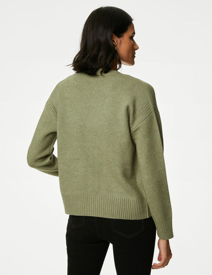 Regular Fit V Yaka Yün Hırka