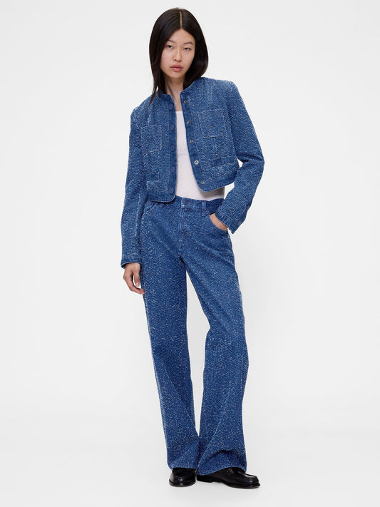 Mavi Gapstudio Low Rise Denim Tweed Loose Jean Pantolon