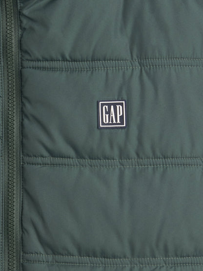 Koyu Yeşil Relaxed Puffer Şişme Yelek