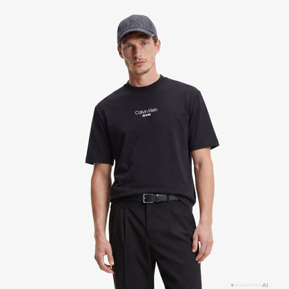 Calvin Klein Relaxed Fit Graphic Erkek Siyah T-shirt