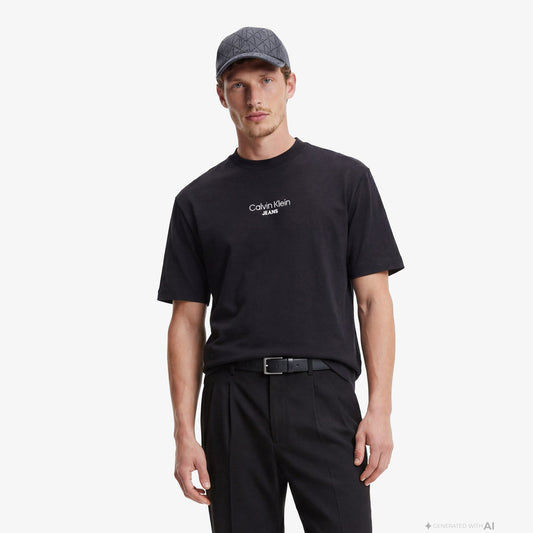 Calvin Klein Relaxed Fit Graphic Erkek Siyah T-shirt