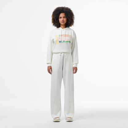 Lacoste Kadın Loose Fit Beyaz Eşofman Altı