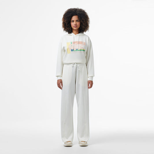 Lacoste Kadın Loose Fit Beyaz Eşofman Altı