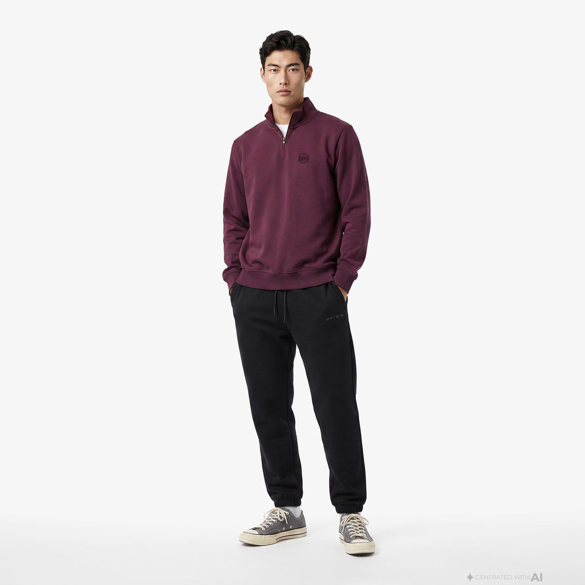 Unıted4 Regular Fit Erkek Bordo Sweatshirt