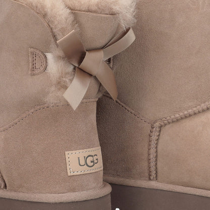 Ugg Mini Bailey Bow Kadın Kahverengi Bot
