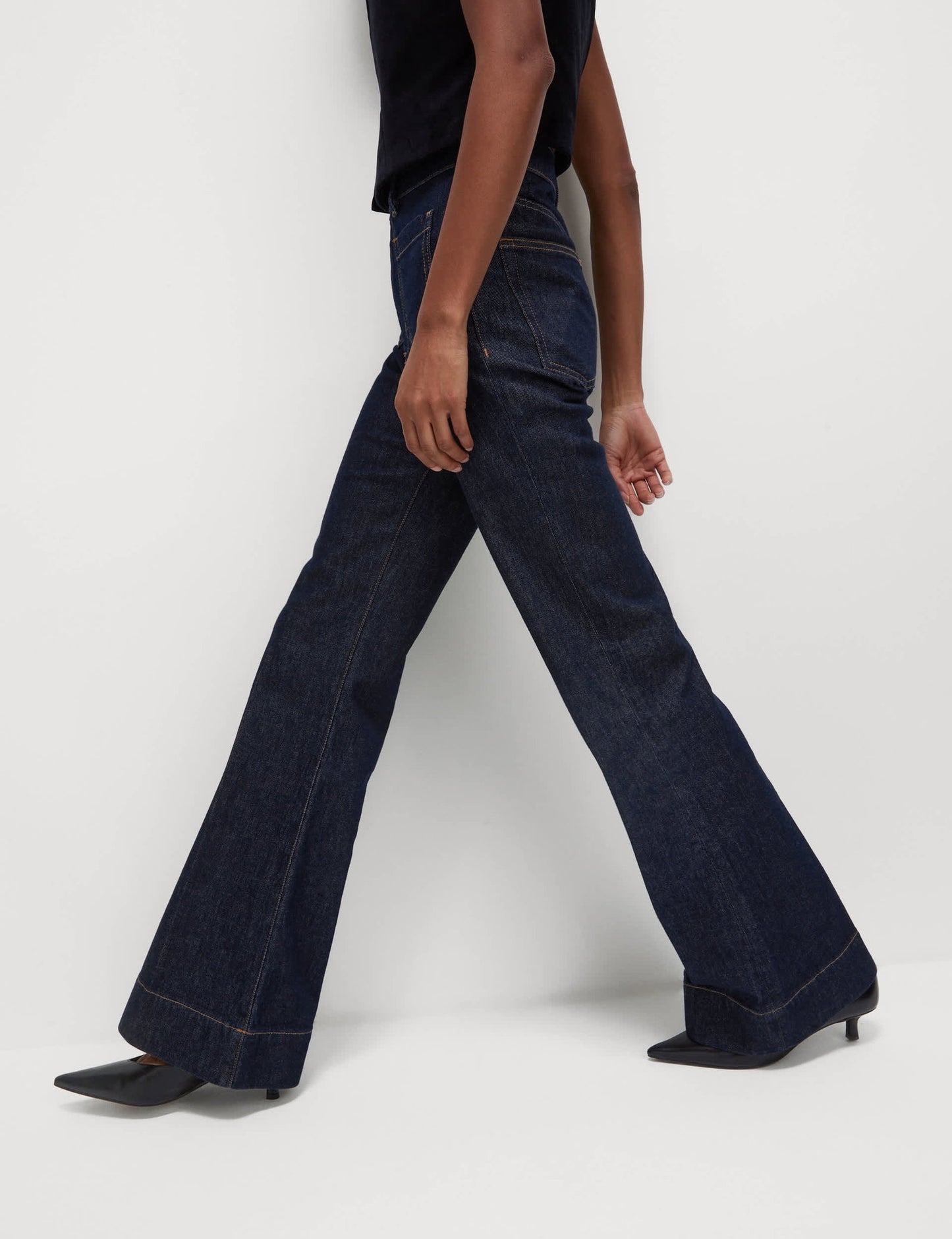 Yüksek Bel Flared Fit Jean Pantolon