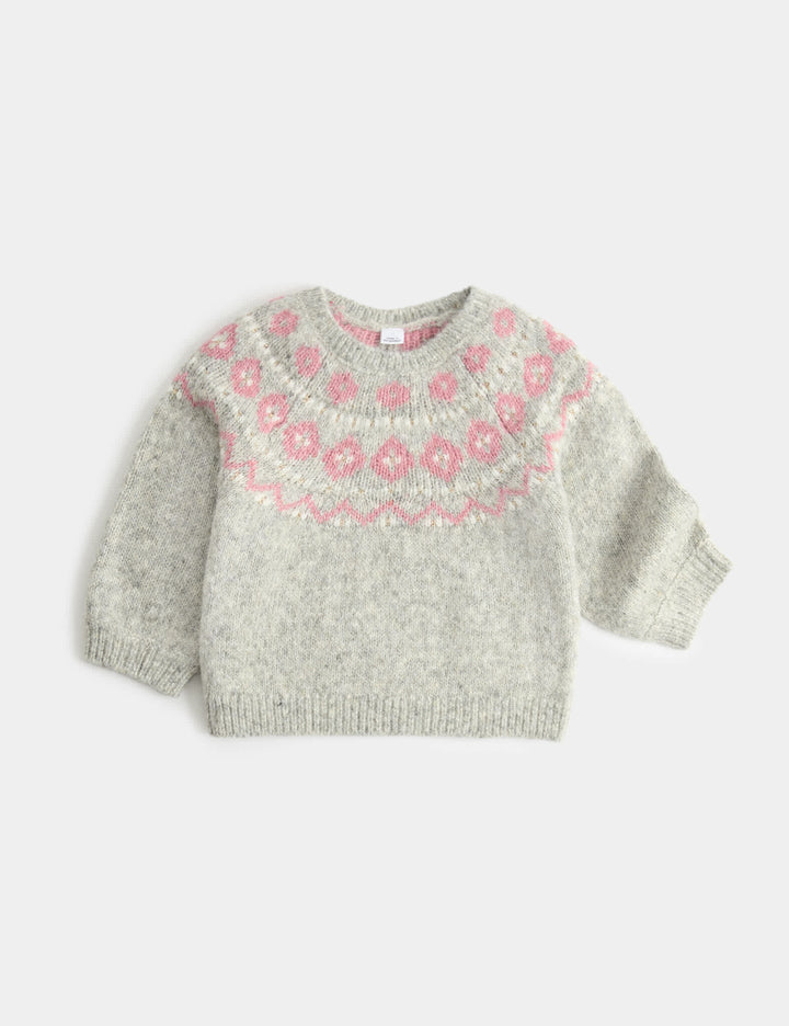Yün Karışımlı Fair Isle Desenli Kazak