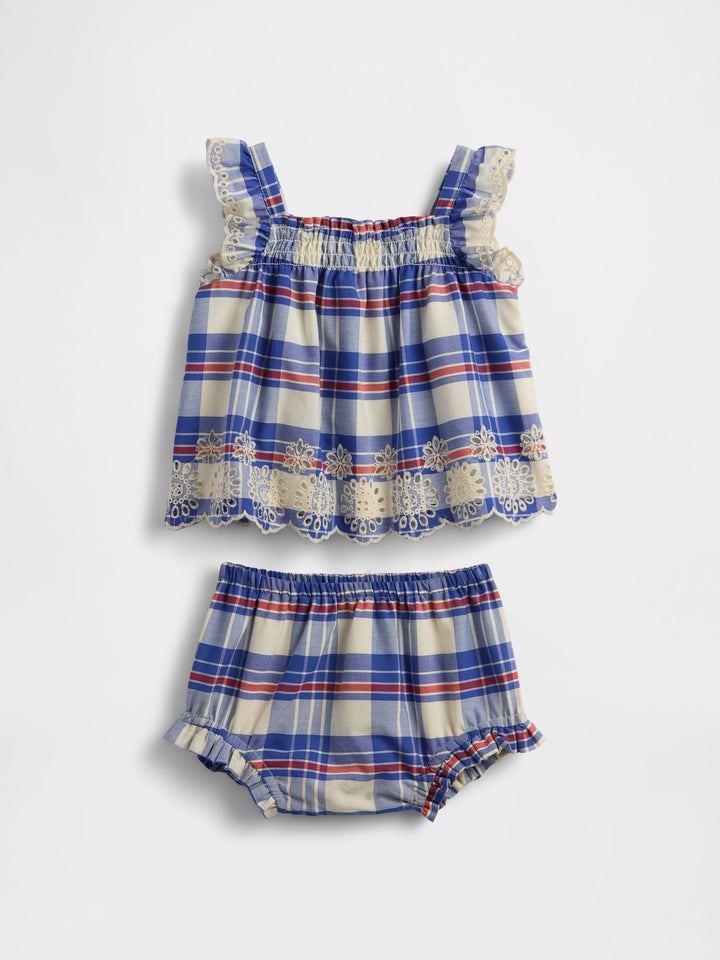 Çok Renkli Baby Poplin Gözleme Kenar Outfit Set