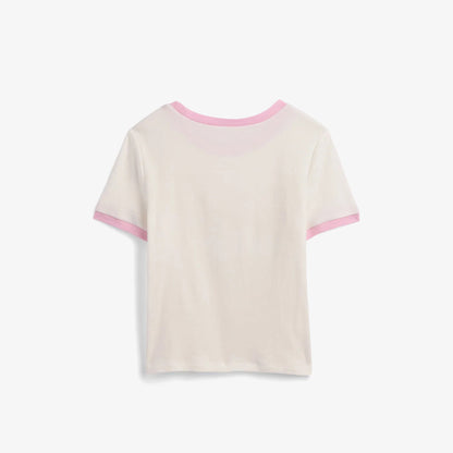 Gap Ringer Grafik Baskılı Çocuk Krem T-shirt