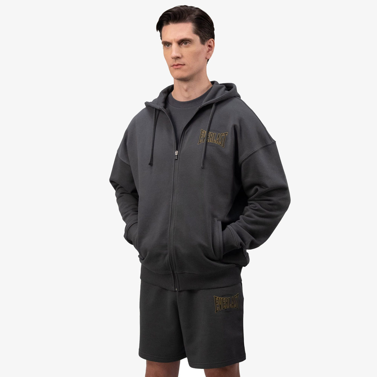 Everlast Authentic Boxing 2.0 Gri Fermuarlı Erkek Sweatshirt