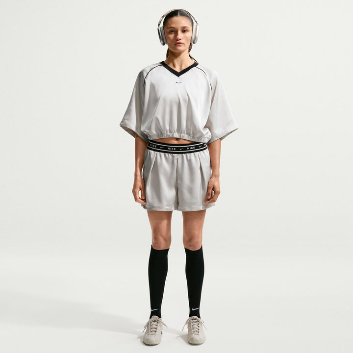 Nike Offline Woven Ss Kadın Gri T-shirt