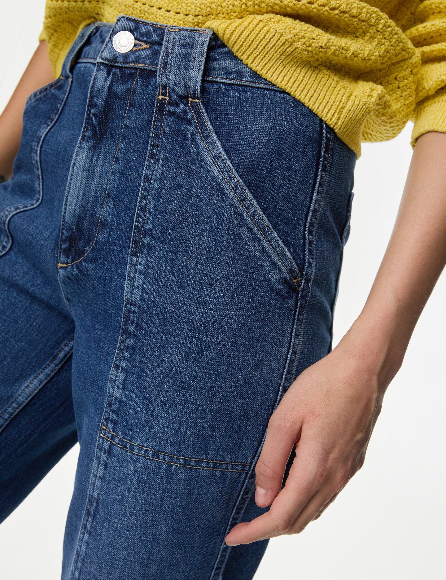 Straight Leg Jean Kargo Pantolon