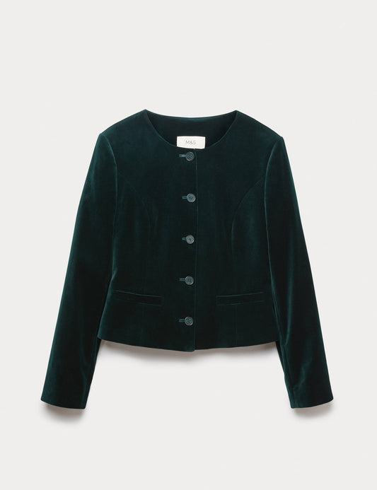 Kadife Pamuklu Blazer Ceket