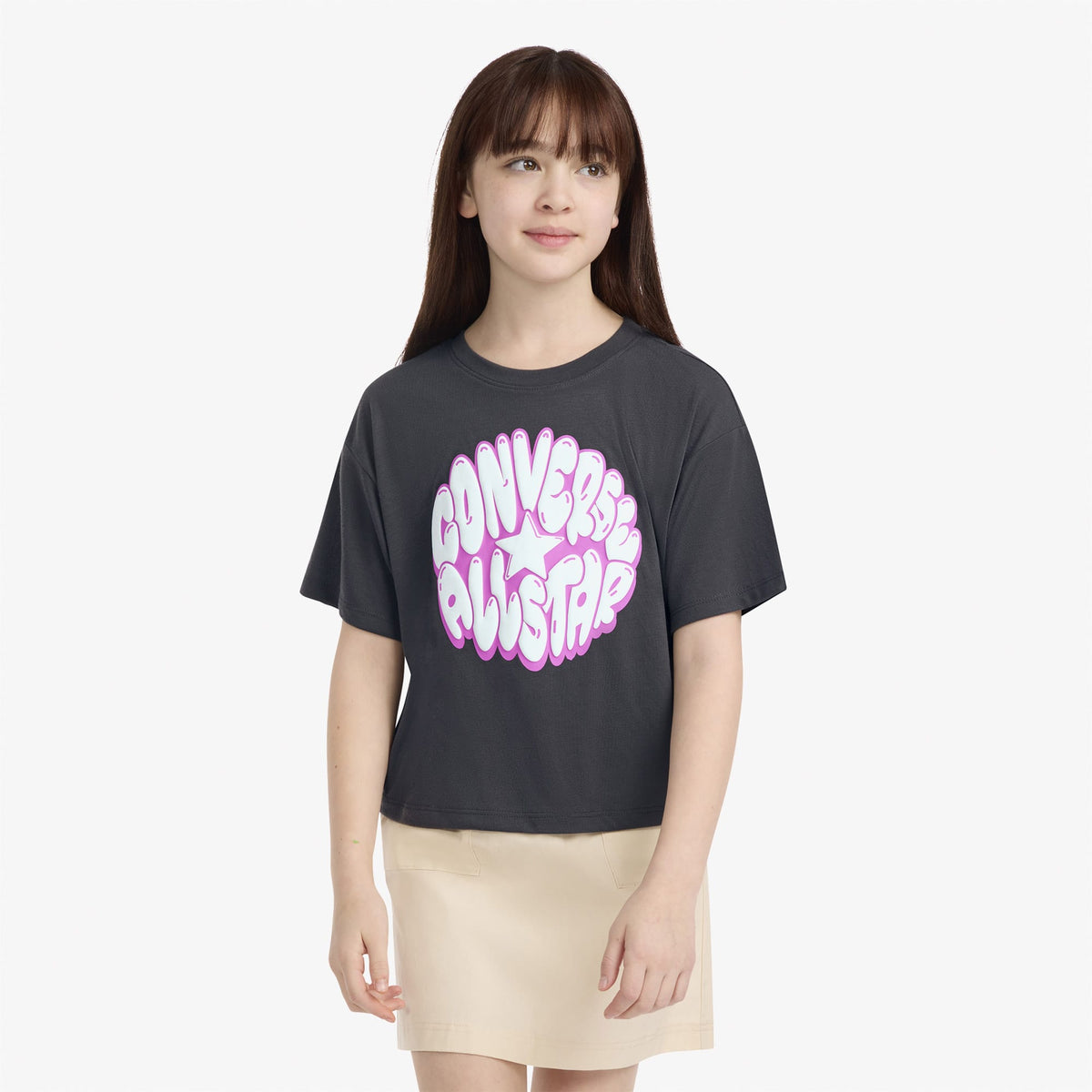 Converse Wider Leg Cargo Çocuk Gri T-shirt