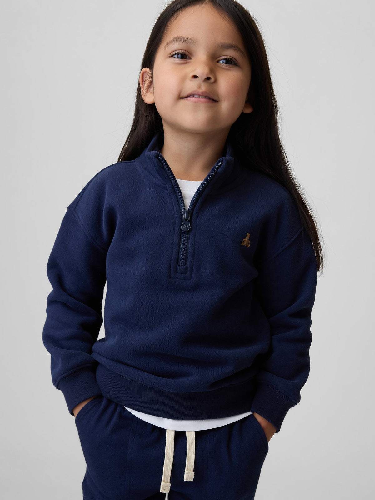 Gri Vintagesoft Yarım Fermuarlı Sweatshirt