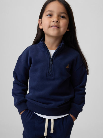 Gri Vintagesoft Yarım Fermuarlı Sweatshirt