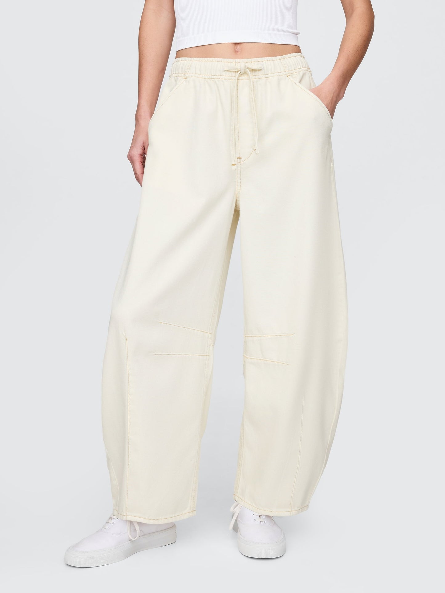 Bej Mid Rise Ultrasoft Kolay Horseshoe Jean Pantolon