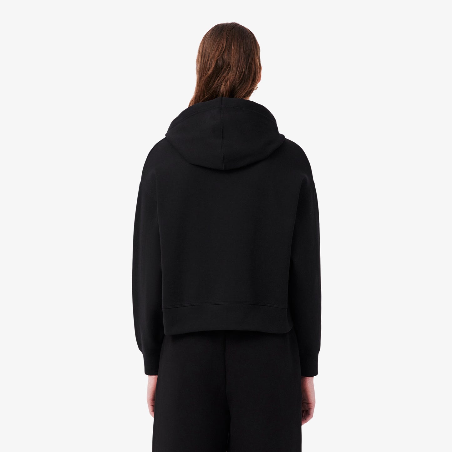 Lacoste Kadın Oversize Fit Kapüşonlu Siyah Sweatshirt