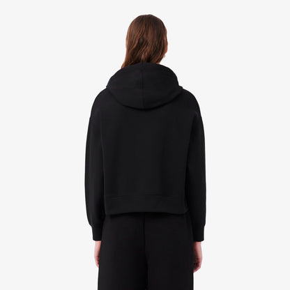 Lacoste Kadın Oversize Fit Kapüşonlu Siyah Sweatshirt