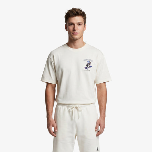 Converse Regular Fit Erkek Krem T-shirt