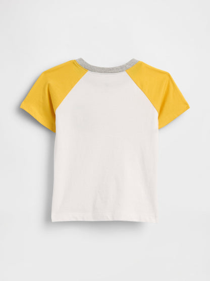 Yeşil Colorblock Brannan Bear Grafik Baskılı T-shirt