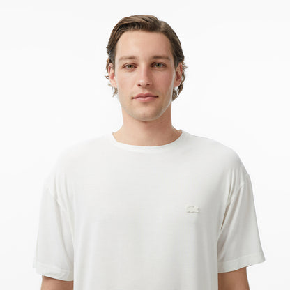Lacoste Erkek Regular Fit Bisiklet Yaka Beyaz T-shirt