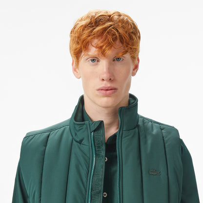 Lacoste Erkek Dik Yaka Koyu Yeşil Yelek