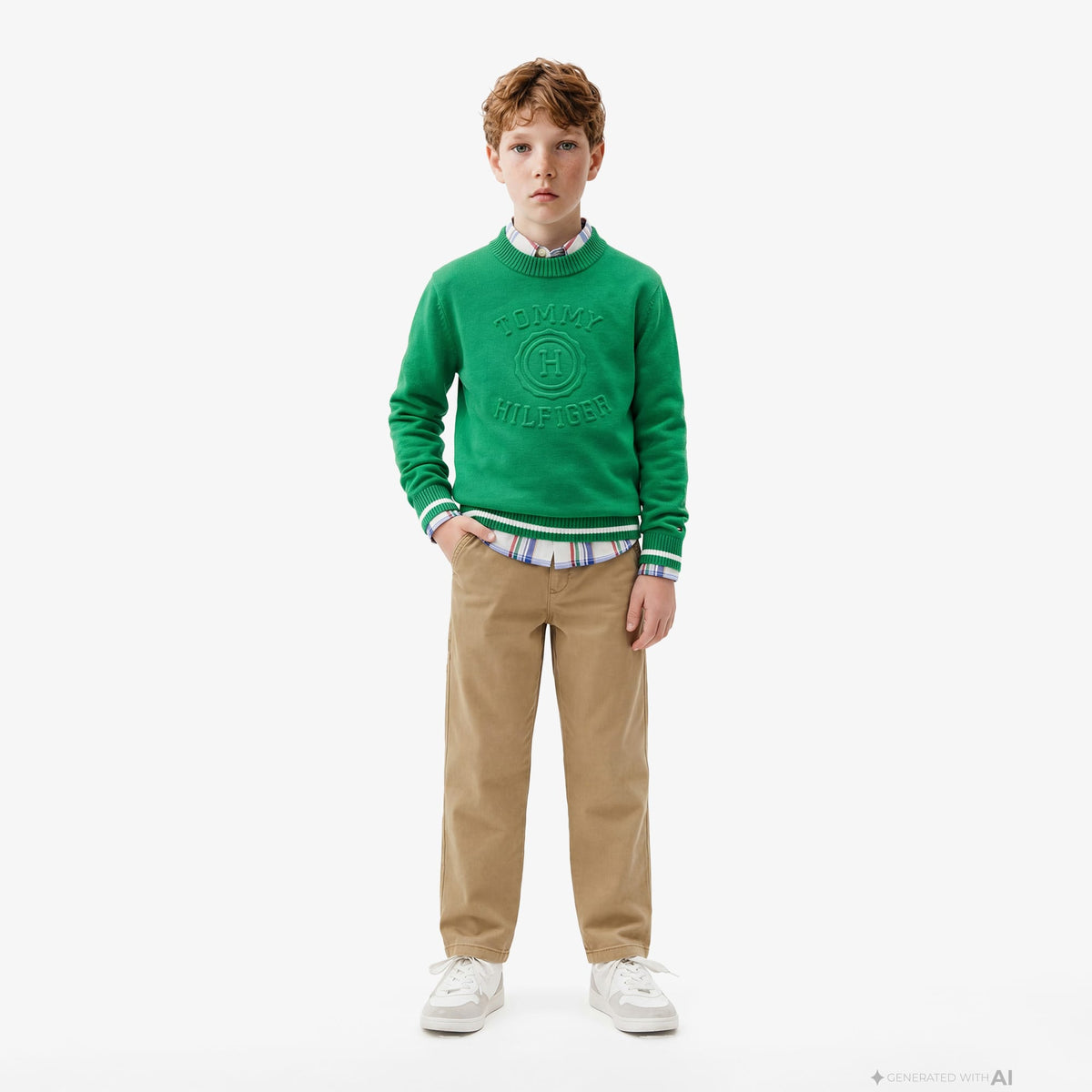 Tommy Hilfiger Essentials Çocuk Bej Pantolon