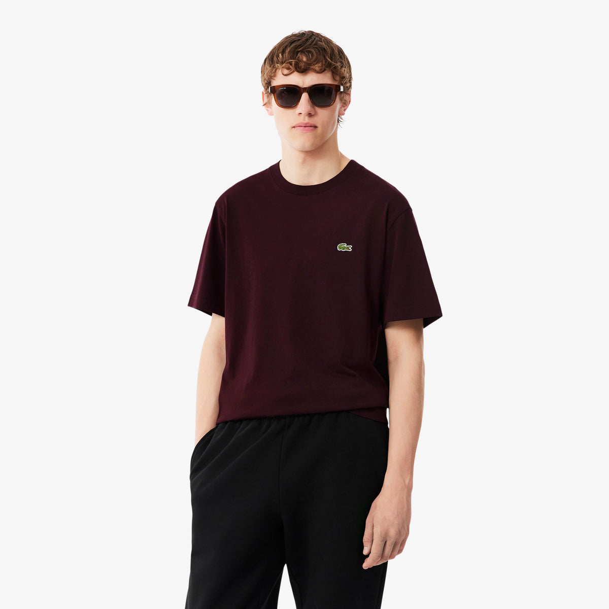 Lacoste Classic Fit Erkek Bordo T-shirt