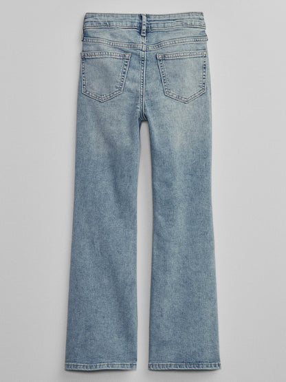 Açık Mavi High Rise '70s Flare Jean Pantolon