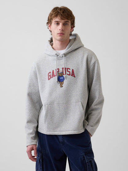 Açık Gri Vintagesoft Oversized Americana Logo Sweatshirt
