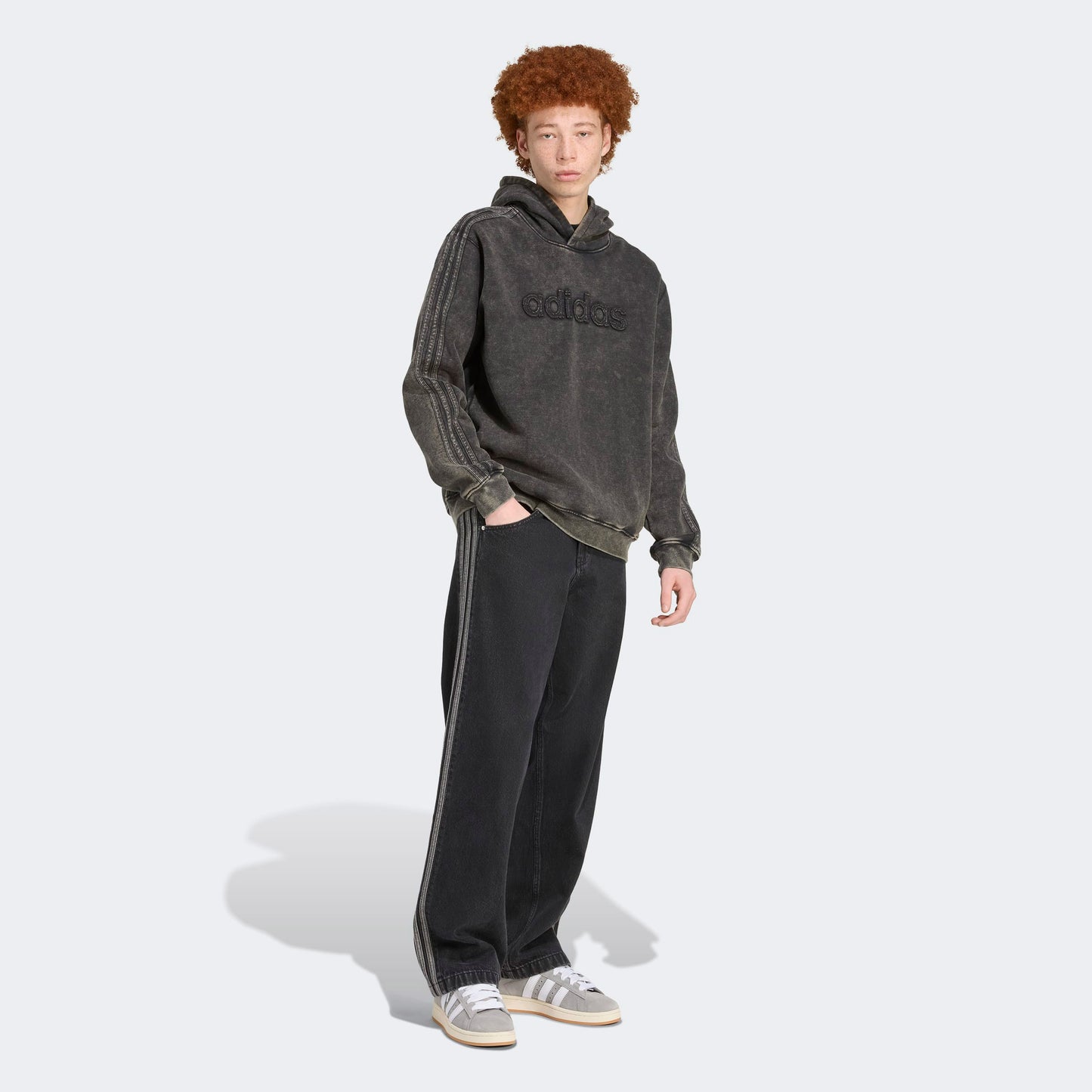 Adidas Sh Hoodıe Erkek Gri Sweatshirt