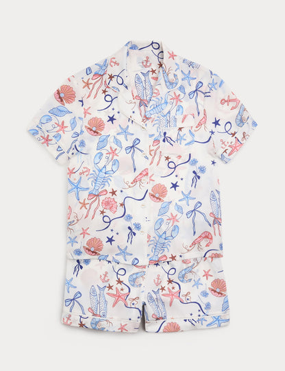 Desenli Pijama Takımı