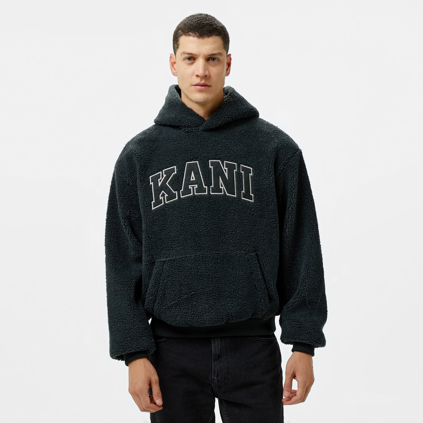 Karl Kani Serif Teddy Erkek Gri Hoodie