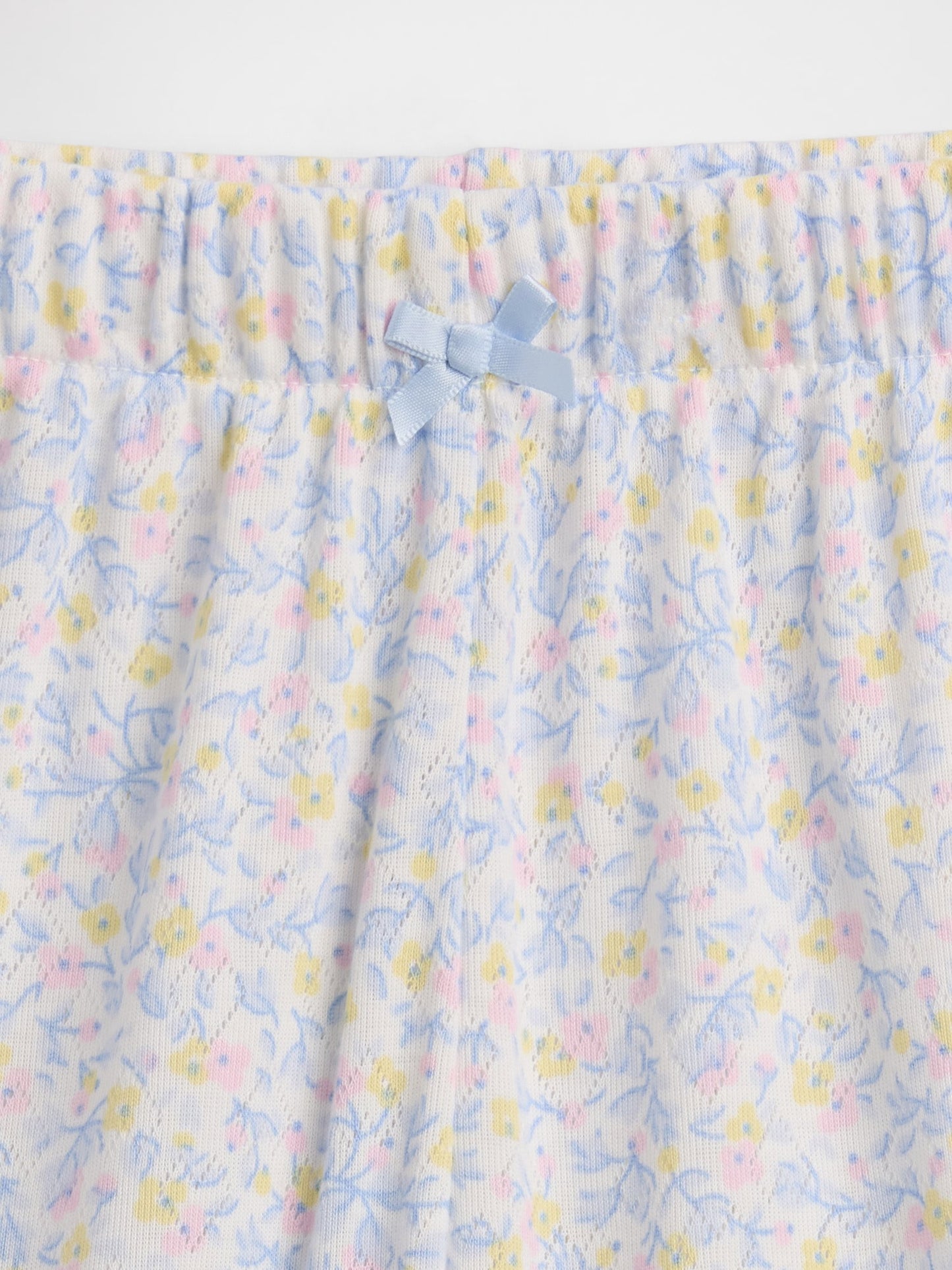 Beyaz Recycled Pointelle Pijama Şort